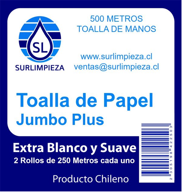 Toalla de Manos Jumbo Plus 2x250 metros